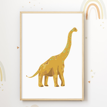 Laden Sie das Bild in den Galerie-Viewer, Dinosaurier Bilder 4er Set DIN A4 Poster Kinderzimmer Dino Wandbilder Babyzimmer Dekoration