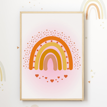 Laden Sie das Bild in den Galerie-Viewer, Du bist unser kleines Wunder Bilder 3er Set DIN A4 Kinderzimmer Wandbilder Babyzimmer Poster Dekoration Fuchs Regenbogen Luftballon