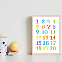 Laden Sie das Bild in den Galerie-Viewer, Kinderposter 4er Set ABC, Zahlen, Monate &amp; Tage Lernposter Alphabet | Kinderzimmer Wandbilder Lernhilfe
