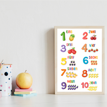 Laden Sie das Bild in den Galerie-Viewer, Kinderposter 2er Set Tier ABC, Zahlen Lernposter Kinderzimmer Wandbilder Kindergarten Grundschule Alphabet Kinder Lernhilfe Poster