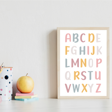 Laden Sie das Bild in den Galerie-Viewer, ABC Zahlen Kinderposter 3er Set Lernposter Alphabet | Kinderzimmer Wandbilder Einschulung Kindergarten Grundschule Lernhilfe für Kinder
