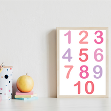 Laden Sie das Bild in den Galerie-Viewer, ABC Zahlen Kinderposter Mädchen 3er Set Lernposter Alphabet | Kinderzimmer Wandbilder Kindergarten Grundschule Kinder Lernhilfe Poster