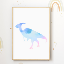 Laden Sie das Bild in den Galerie-Viewer, T-Rex Dinosaurier Bilder 3er Set DIN A4 Kinderzimmer Dino Poster Babyzimmer Wandbilder Dekoration