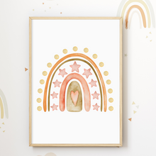Laden Sie das Bild in den Galerie-Viewer, Du bist unser kleines Wunder Kinderzimmer Bilder 3er Set DIN A4 Wandbilder Babyzimmer Poster Dekoration - Fuchs Ballons Regenbogen