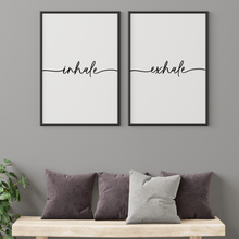 Laden Sie das Bild in den Galerie-Viewer, Inhale Exhale Poster - Yoga Entspannung Geschenk Relax Wandbild Wohnzimmer Küche Esszimmer Schlafzimmer Wanddeko