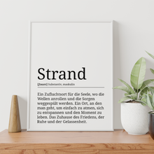 Laden Sie das Bild in den Galerie-Viewer, Strand Poster Definition Kunstdruck Wandbild Geschenk