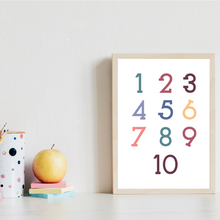 Laden Sie das Bild in den Galerie-Viewer, Alphabet Zahlen Kinderposter 3er Set Lernposter ABC | Kinderzimmer Wandbilder Einschulung Kindergarten Grundschule Lernhilfe für Kinder