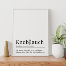Laden Sie das Bild in den Galerie-Viewer, Knoblauch Poster Definition Kunstdruck Wandbild Geschenk
