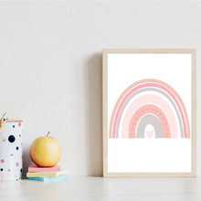 Laden Sie das Bild in den Galerie-Viewer, ABC Kinderposter 3er Set Lernposter Regenbogen Alphabet & Zahlen | Kinderzimmer Wandbilder Kindergarten Grundschule Kinder Lernhilfe Poster