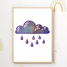 Laden Sie das Bild in den Galerie-Viewer, Sonne Regenbogen Mond Spirituell 6er Set Kinderzimmer Bilder DIN A4 Wandbilder Deko Babyzimmer Poster