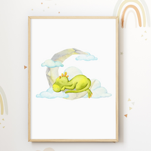 Laden Sie das Bild in den Galerie-Viewer, Niedliche Dinosaurier Bilder 3er Set DIN A4 Kinderzimmer Dino Poster Babyzimmer Wandbilder Dekoration