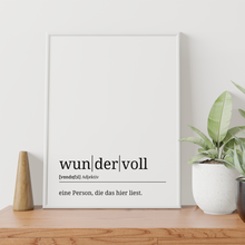 Laden Sie das Bild in den Galerie-Viewer, wundervoll Poster Definition Kunstdruck Wandbild Geschenk