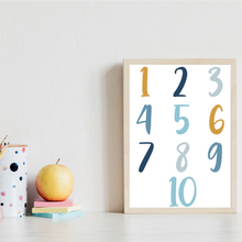 Laden Sie das Bild in den Galerie-Viewer, Alphabet Zahlen Kinderposter 3er Set Lernposter ABC | Kinderzimmer Wandbilder Kindergarten Grundschule Kinder Lernhilfe Posterfür Kinder