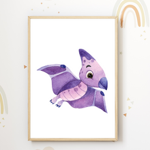 Laden Sie das Bild in den Galerie-Viewer, Dinosaurier 6er Set Kinderzimmer Bilder DIN A4 Wandbilder Deko Babyzimmer Dino Poster
