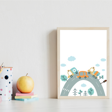 Laden Sie das Bild in den Galerie-Viewer, Kinderposter 8er Set ABC Zahlen Autos Lernposter Verkehr Kinderzimmer Wandbilder Kindergarten Grundschule Alphabet Kinder Lernhilfe Poster