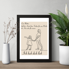 Laden Sie das Bild in den Galerie-Viewer, Mama Tochter Poster personalisierbar DIN A4 Kunstdruck Danksagung Muttertag Geschenk Beste Mutter Wandbild