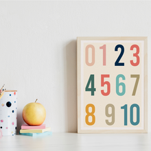 Laden Sie das Bild in den Galerie-Viewer, Englisch Kinderposter 4er Set ABC, Wochentage, Zahlen & Formen Lernposter Kinderzimmer Wandbilder Alphabet Lernhilfe