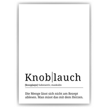 Laden Sie das Bild in den Galerie-Viewer, Knoblauch Poster Definition Kunstdruck Wandbild Geschenk
