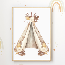 Laden Sie das Bild in den Galerie-Viewer, Waldtiere 6er Set Bilder Waschbär Bär Hase Fuchs Kinderzimmer Deko DIN A4 Poster