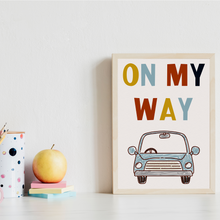 Laden Sie das Bild in den Galerie-Viewer, Kinderposter 8er Set ABC Zahlen Autos Lernposter Verkehr Kinderzimmer Wandbilder Kindergarten Grundschule Alphabet Lernhilfe für Kinder