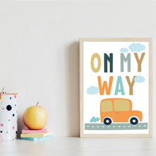 Laden Sie das Bild in den Galerie-Viewer, Kinderposter 8er Set ABC Zahlen Autos Lernposter Verkehr Kinderzimmer Wandbilder Kindergarten Grundschule Alphabet Kinder Lernhilfe Poster