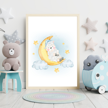 Laden Sie das Bild in den Galerie-Viewer, 3er Set Poster Schaf Bilder für Kinderzimmer Babyzimmer Deko Kinderposter Babyparty