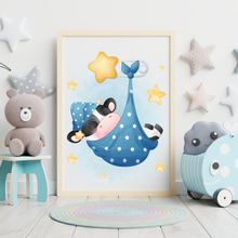 Laden Sie das Bild in den Galerie-Viewer, 3er Set Poster für Kinderzimmer Bilder Babyzimmer Babyparty Kinderposter Kuh