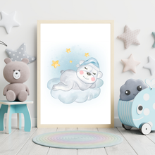 Laden Sie das Bild in den Galerie-Viewer, 3er Set Poster Bär Bilder für Kinderzimmer Babyzimmer Deko Kinderposter Babyparty