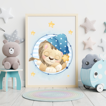 Laden Sie das Bild in den Galerie-Viewer, 3er Set Poster für Kinderzimmer Bilder Babyzimmer Babyparty Kinderposter Löwe