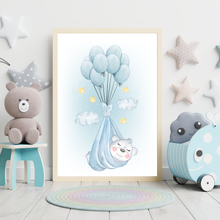 Laden Sie das Bild in den Galerie-Viewer, 3er Set Poster Bär Bilder für Kinderzimmer Babyzimmer Deko Kinderposter Babyparty