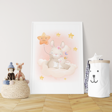 Laden Sie das Bild in den Galerie-Viewer, 3er Set Poster für Kinderzimmer Bilder Babyzimmer Babyparty Kinderposter Hase