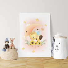 Laden Sie das Bild in den Galerie-Viewer, 3er Set Poster für Kinderzimmer Bilder Babyzimmer Babyparty Kinderposter Biene