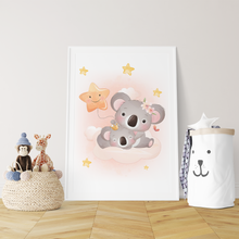 Laden Sie das Bild in den Galerie-Viewer, 3er Set Poster für Kinderzimmer Bilder Babyzimmer Babyparty Kinderposter Koala