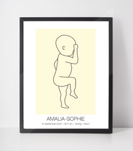 Laden Sie das Bild in den Galerie-Viewer, Geburtsposter personalisiert | Geschenk zur Geburt Babyposter | Kinderzimmer Babygeschenk