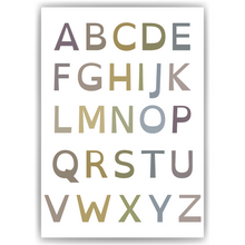 Laden Sie das Bild in den Galerie-Viewer, Alphabet Kinderposter ABC Lernposter Kinderzimmer Wandbild Kindergarten Grundschule Kinder Lernhilfe Poster