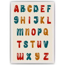 Laden Sie das Bild in den Galerie-Viewer, Alphabet Kinderposter ABC Lernposter Kinderzimmer Wandbild Kindergarten Grundschule Lernhilfe für Kinder