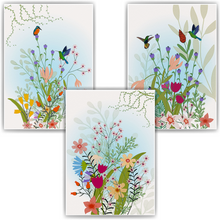 Laden Sie das Bild in den Galerie-Viewer, Natur Blumen Bilder 3er Set DIN A4 Kinderzimmer Wandbilder Babyzimmer Poster Dekoration