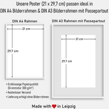Laden Sie das Bild in den Galerie-Viewer, We love you - Mond 3er Set Kinderzimmer Bilder DIN A4 Wandbilder Deko Babyzimmer Poster
