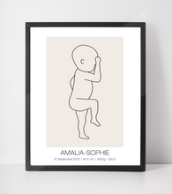 Laden Sie das Bild in den Galerie-Viewer, Geburtsposter personalisiert | Geschenk zur Geburt Babyposter | Kinderzimmer Babygeschenk