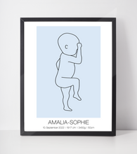 Laden Sie das Bild in den Galerie-Viewer, Geburtsposter personalisiert | Geschenk zur Geburt Babyposter | Kinderzimmer Babygeschenk