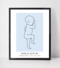 Laden Sie das Bild in den Galerie-Viewer, Geburtsposter personalisiert | Geschenk zur Geburt Babyposter | Kinderzimmer Babygeschenk