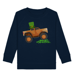 Monstertruck St. Patricks Day Kinder Langarm Sweatshirt