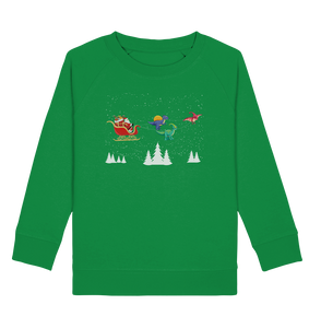 Dinosaurier Weihnachten Dino Schlitten Kinder Sweatshirt