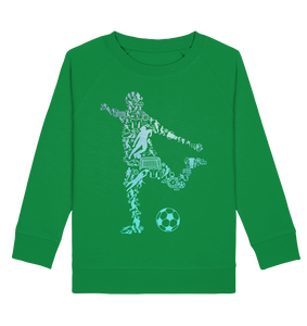 Fußballspieler Silhouette Fußballer Kinder Fußball Sweatshirt