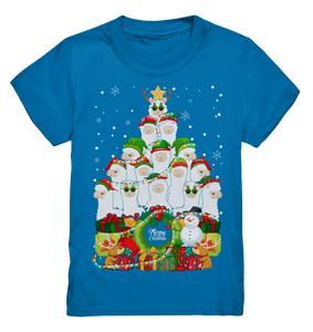 Weihnachten Lamas Weihnachtsbaum Lama Weihnachtsoutfit Kinder T-Shirt