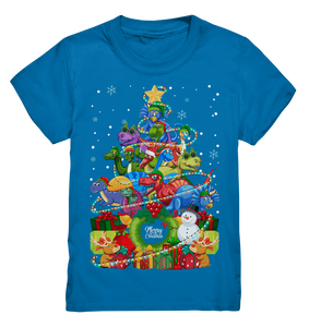 Weihnachten Dino Weihnachtsbaum Dinosaurier Weihnachtsoutfit Kinder T-Shirt