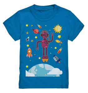 Astronaut Robotik Jungen Mädchen Roboter T-Shirt