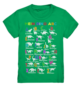 Dinosaurier ABC Kinder Schulkind Dino Alphabet T-Shirt