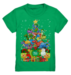 Weihnachten Dino Weihnachtsbaum Dinosaurier Weihnachtsoutfit Kinder T-Shirt
