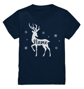 Rentier Personalisiertes Weihnachtsoutfit Wunschname Weihnachten Kinder T-Shirt